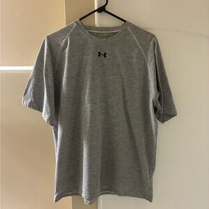 Vintage Under Armour Heat Gear Loose Men's Heather Gray Short Sleeve Tee